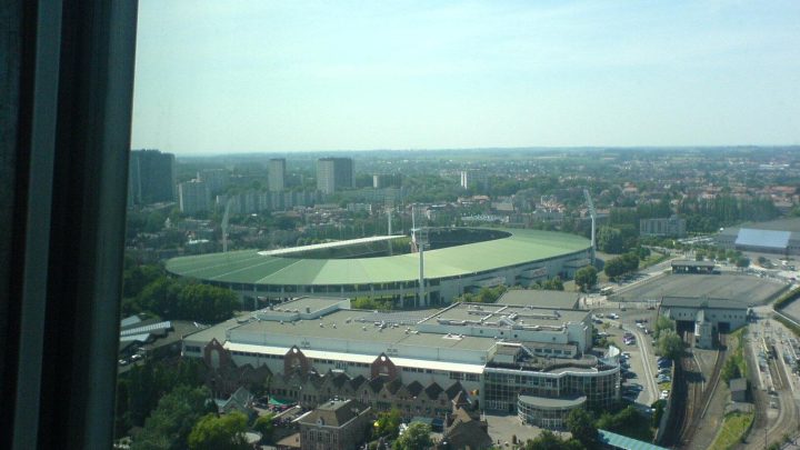 Luchtzicht op het Koning Boudewijnstadion in Brussel