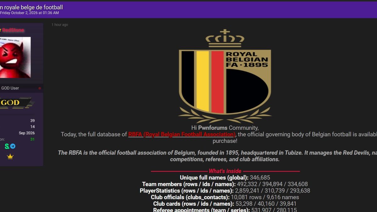 Eerste screenshot van het onbevestigde verkoopaanbod met KBVB-logo en tellingen van namen en statistiekregels