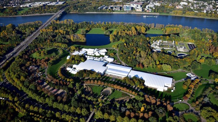 Tijdelijke gebouwen voor de VN-klimaatconferentie COP23 in Bonn, archieffoto uit 2017