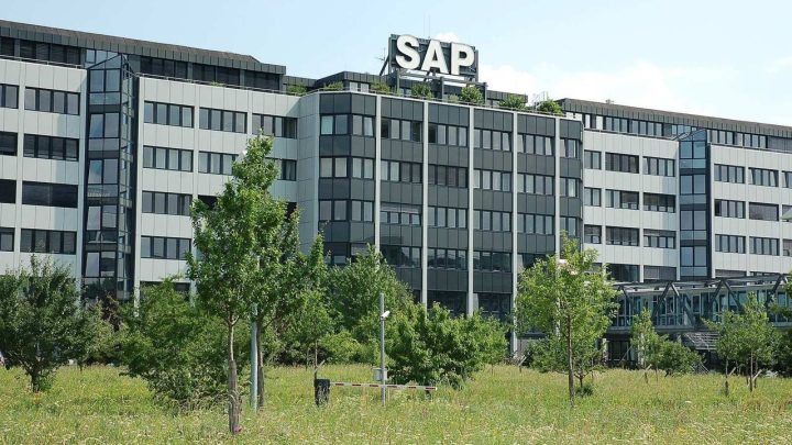 Archieffoto van het SAP-hoofdkantoor in Walldorf