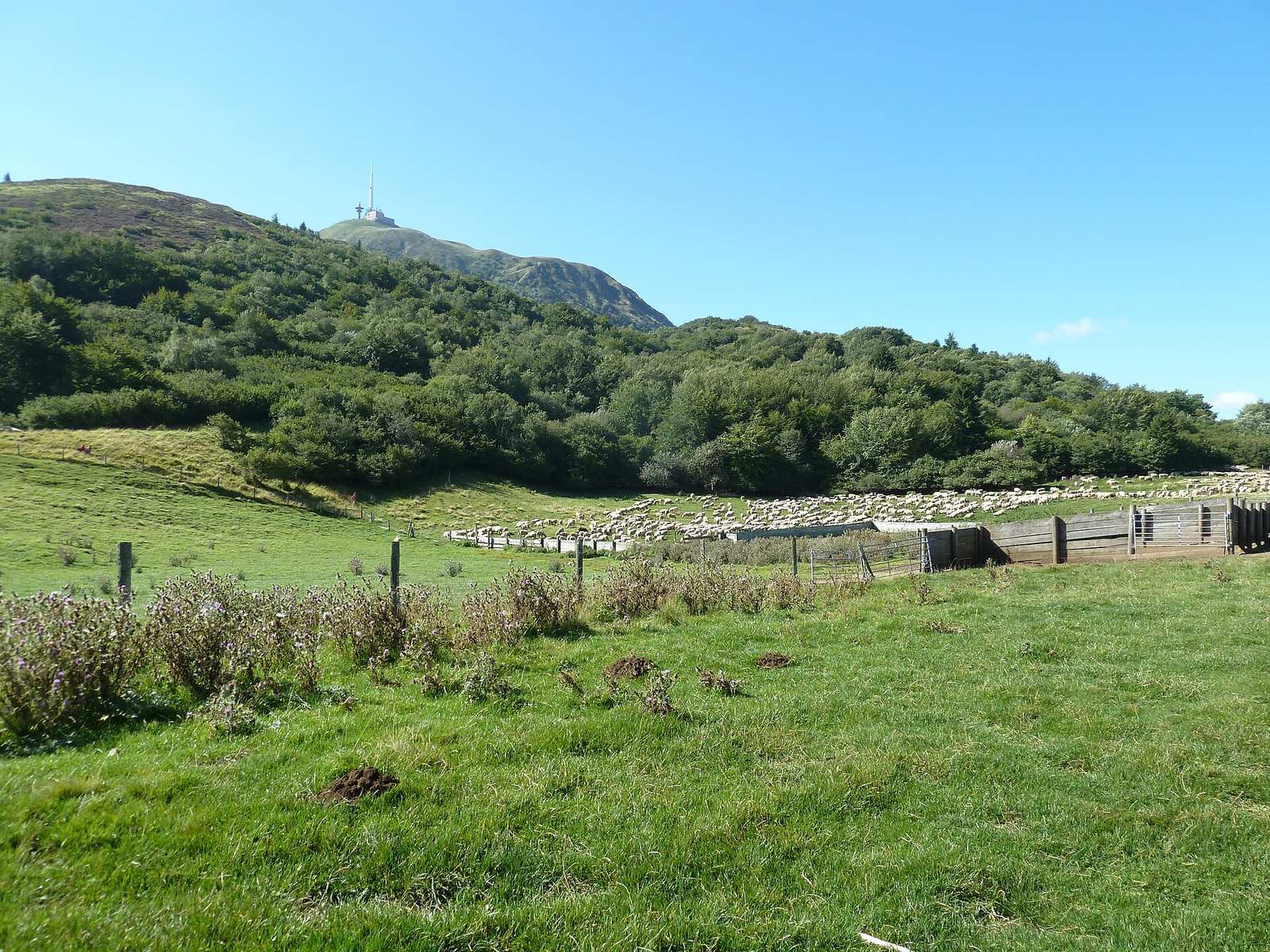 De Puy de Dôme in Frankrijk, de berg van de geplande slotfinish